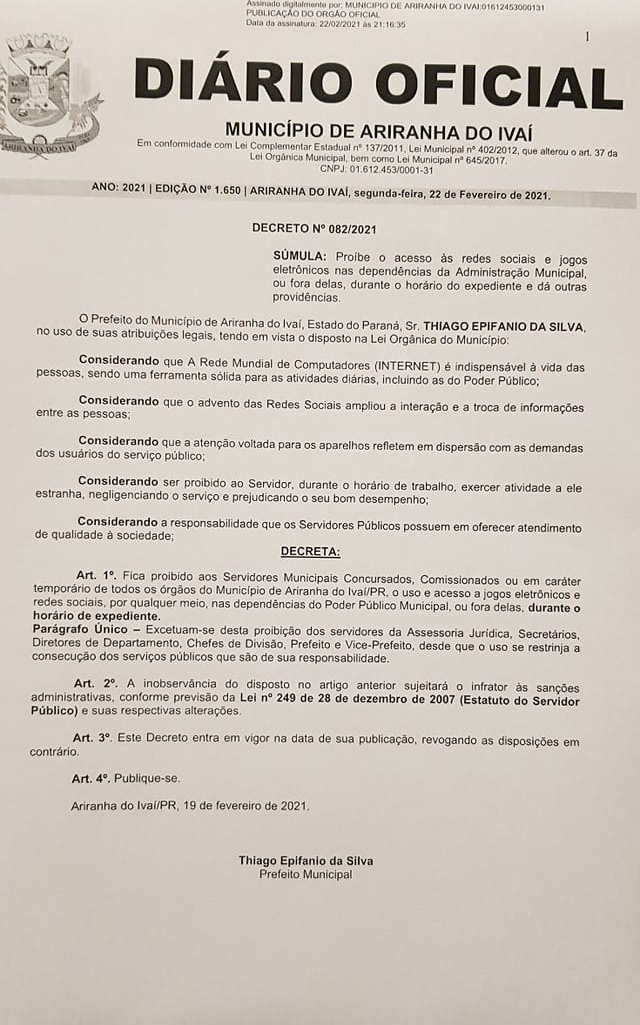 Decreto n°082/2021