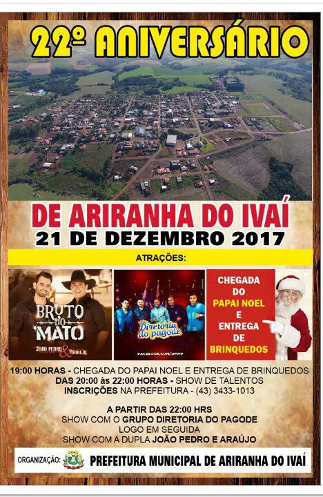 22º Aniversário de Ariranha do Ivai