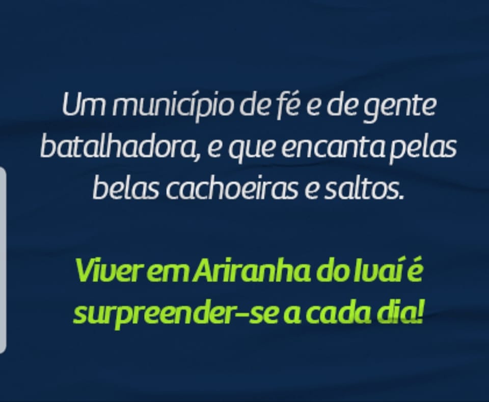 Viver em Ariranha do Ivaí é surpreender-se a cada dia!