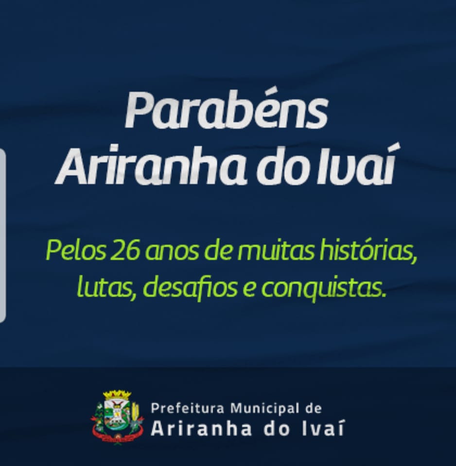 PARABÉNS ARIRANHA DO IVAÍ! Pelos 26 anos de muitas histórias, lutas, desafios e conquistas