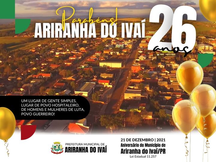 Feliz Aniversário, Ariranha do Ivaí!