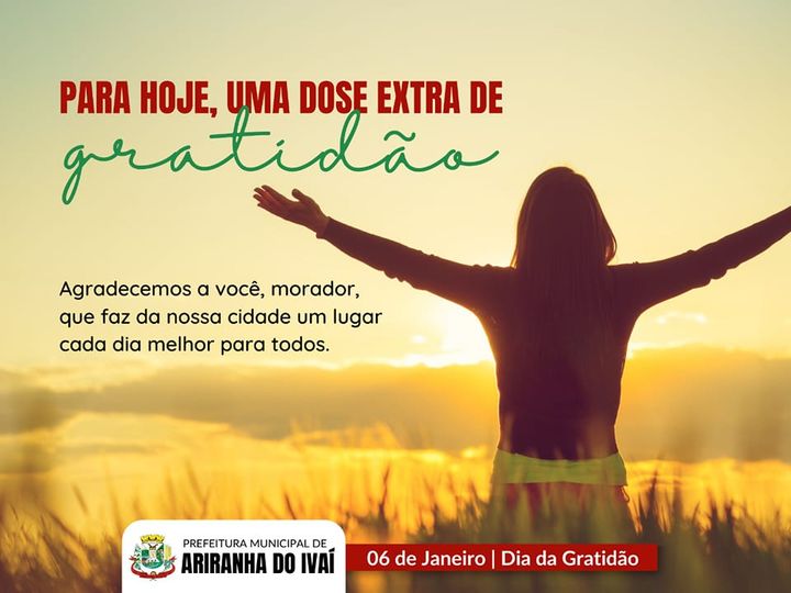 Agradecer sempre! 