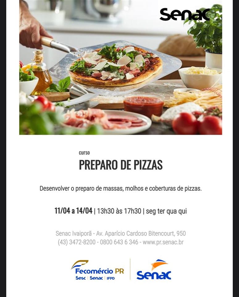 Secretaria de Assistência Social em parceria com o SENAC/PR realiza curso para preparação de pizzas