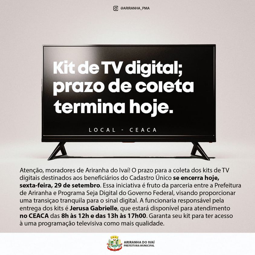 ENTREGA DOS KITS DE TV DIGITAL!
