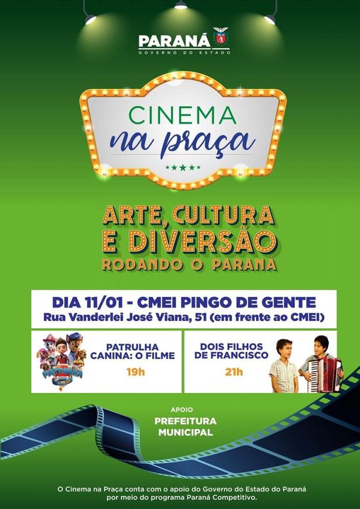 Cinema na praça!