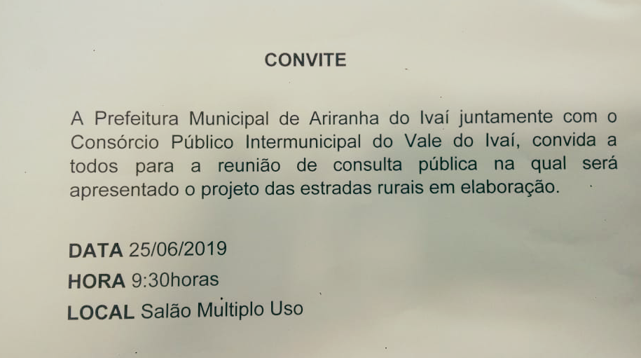 REUNIÃO DE CONSULTA PÚBLICA