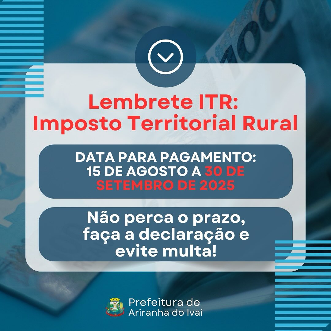 ATENÇÃO, PRODUTOR RURAL!